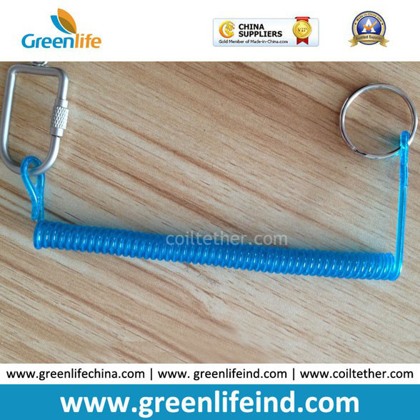 Buy Trasparent Blue Retention Rope W/Rectangle Cabiner&Split Ring at wholesale prices
