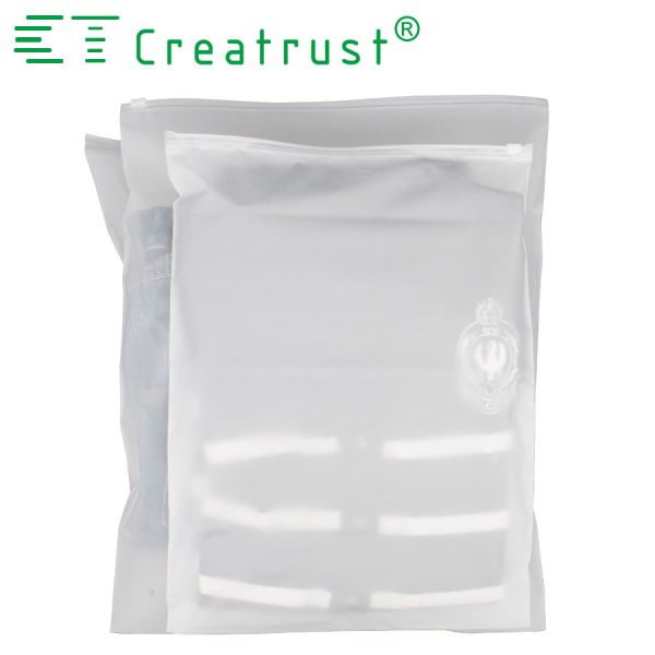 CX Child Slider Zipper Pvc Bag Plastic T-shirt Zip Lock Pouch Matte Frosted Clothes Clear Poly Bags Adhesive Seal Personalised