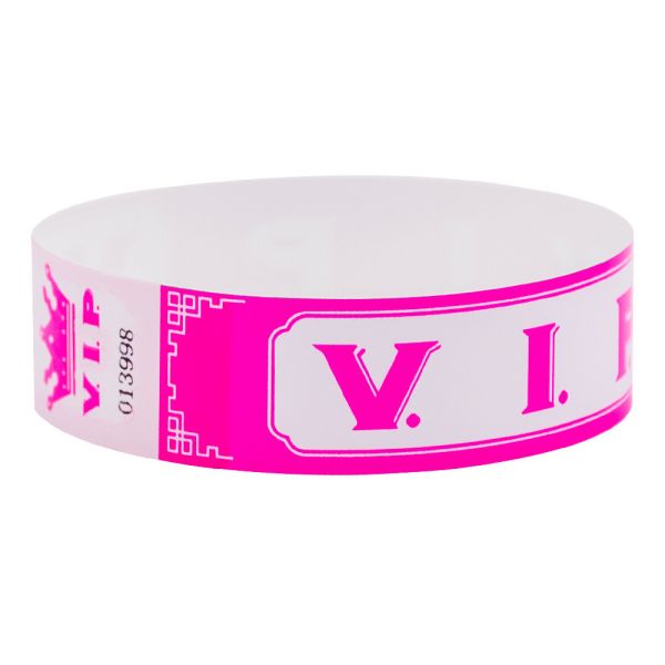 Logo Printed VIP Paper Wristbands , Waterproof Tear Resistant Admission Ticket