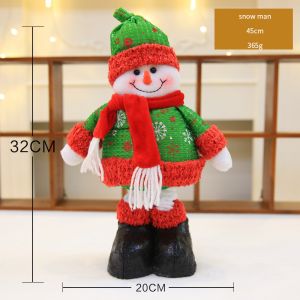Easy Clean Surface Animated Plush Christmas Toys Long Beard Santa Claus Filled