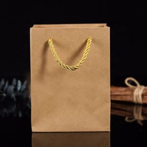 Brown Shopping Paper Craft Bags With Handles Eco Friendly Material