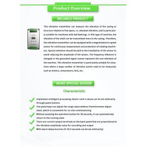 UNIVO UBZD4000Y Accurate Vibration Transmitter for Industrial Ball Bearing