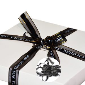 Quality Factory Solid Color Gift Packing Organza Silk Ribbon With Printed Logo for sale