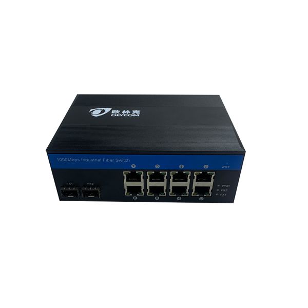 3 Years Warranty Industrial Unmanaged POE Switch 2 Fiber SFP To 8 UTP Port