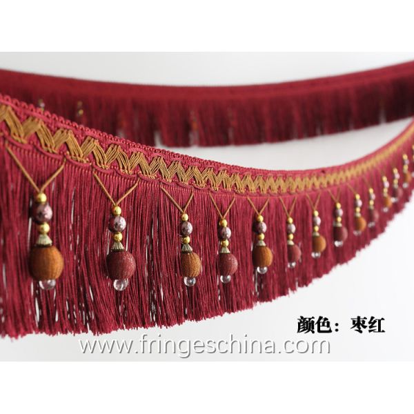 Handmade fashionable chain beads lace tassels fringes for curtain/sofa/pillow/stage decoration