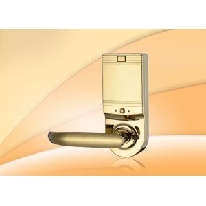 Zinc Alloy Finger Scanner Door Lock / Silver Chrome Plating Digital Password
