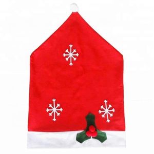 Red 60*50cm Non Woven Christmas Hat Chair Cover
