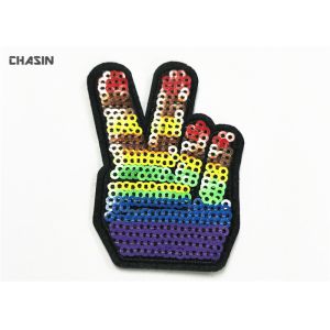 Commercial Emoji Sequin Embroidery Patches Used In Jacket And Bags