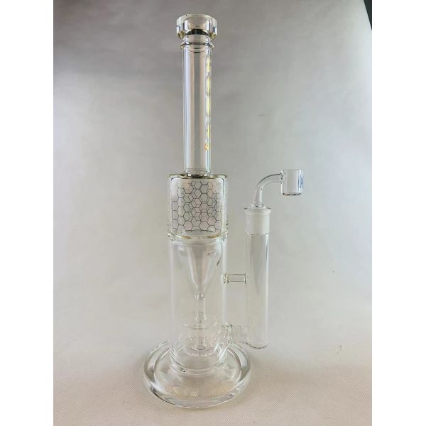 Buy 18Inch Glass Smoking Pipe Double Perc Glass Straight Tube at wholesale prices