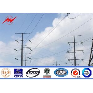 Galvanization Single Circuit Steel Electrical Power Pole For Transmission