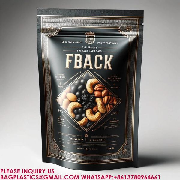 Resealable Food Packaging Stand Up Pouches Dried Fruit Snacks Zip Bags Self-Sealing Bags