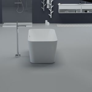 Stand Alone Acrylic Soaking Tub 160x75x56cm 5 Years Warranty