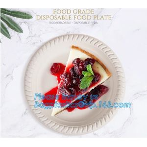 custom printed party plates disposable sugarcane bagasse plate Biodegradable
