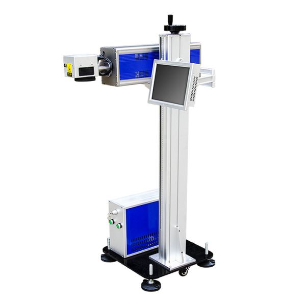 Buy Industrial CO2 Flying Laser Marking Machine For Plastic Bottles Glass at wholesale prices