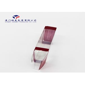 Clear Hard Plastic Box Offset Printing 0.3MM Thickness PET Plastic Box With Hang