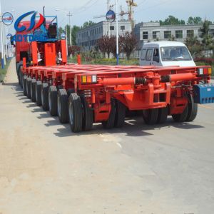 70-90ton Max Payload Hydraulic Axis Steerable Cast Semi Trailer from Liangshan