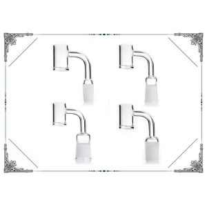 China 90 Degree Quartz Banger Nail 14mm Male Female 4MM Thick Base For Glass Oil Burner Bong on sale