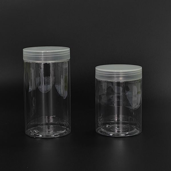 Snacks Dried Fruit Kitchen Storage Clear Plastic PET Jar With Lids