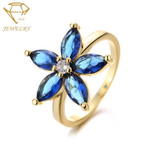 Prong Setting Antique Sapphire Wedding Ring Antiallergic