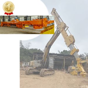 30M 32M Excavator Long Reach Boom And Telescopic Arm