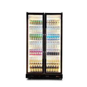 R290a Two Door Refrigerator Glass Door Wine And Beverage Coolers For Bar