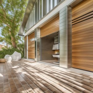 Customized Aluminium Rolling Door Frame Smooth Electronic Lock