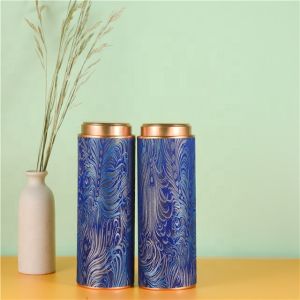 Cylinders Paper Tube Pen Holder With Lids Matte Lamination Blister Inserted
