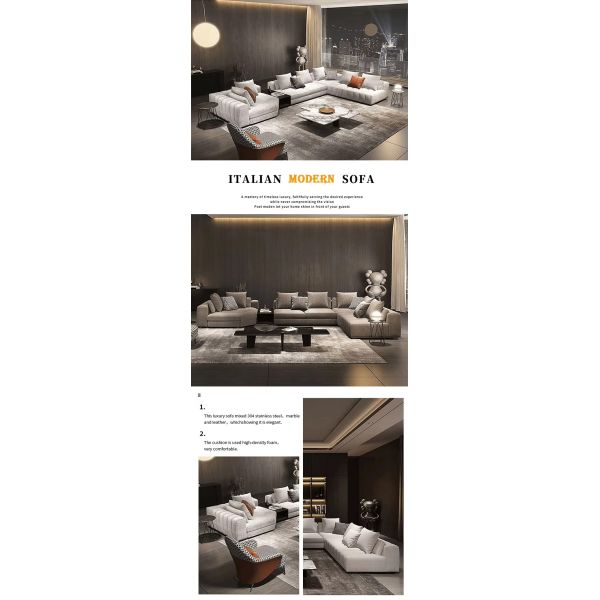 Mail Packing Modern L Shape Sectional Couch Set Luxury Italian Design Living Room Sofa Sectional Furniture