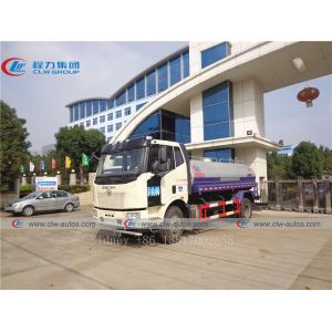 FAW 10CBM Water Bowser Truck With Q235 Carbon Steel Tank