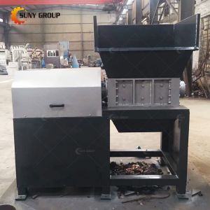 Double Shaft Shredder for Industrial Recycling of Waste Pet Bottles and Plastic