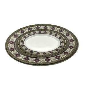 Household Melamine Oval Dinner Plates Tasteless Durable Melamine Plates