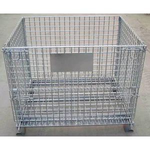 Heavy Duty 6.0mm Collapsible Wire Mesh Containers Galvanized Steel