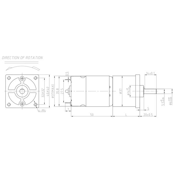 37mm Gearmotor Mini Dc Geared Motor 6V 12v 24v 14.4v 15kg/Cm 10kg Load Low Rpm