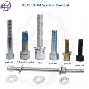 Steel Hex Socket Head Allen Bolt M8 x 45 DIN 912 10.9/12.9 Grade for General