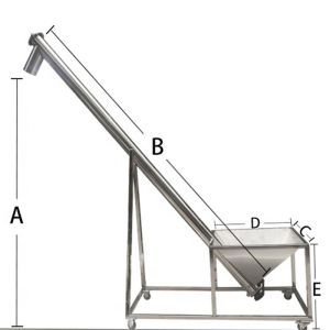 Fire Resistant Inclined Screw Feeder With Stainless Steel Compact Structure