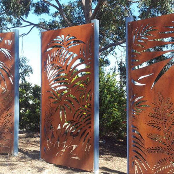 Outdoor Corten Steel Divider Panels