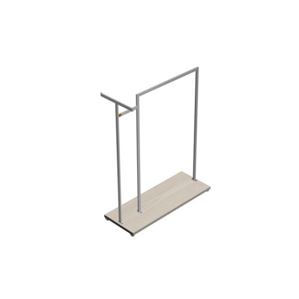 Commercial Freestanding Metal Garment Display Stand Fashion Style For Shopping