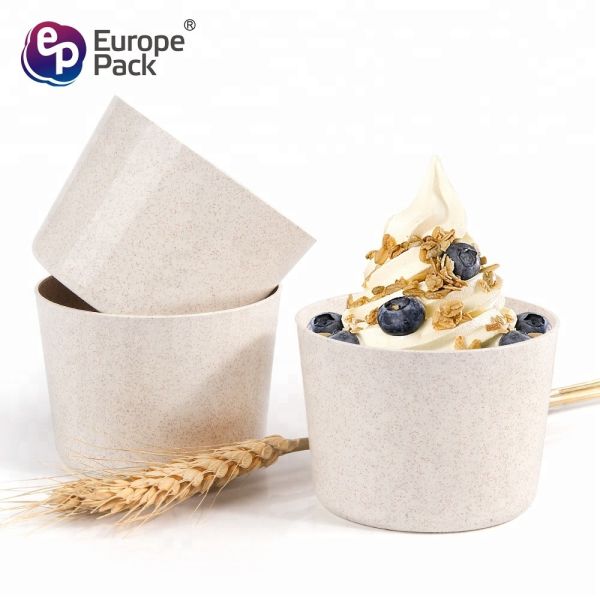 Buy Eco Friendly Biodegradable New Material Wheat Straw Plastic Dessert Cup at wholesale prices