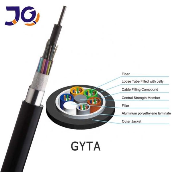2 To 288 Core GYTA GYTS Armored Fiber Optic Cable Outdoor Underground Direct Buried G652D