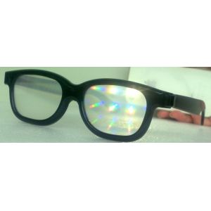 Promotional Black Frame Plastic Diffraction Glasses For Watching Fireworks