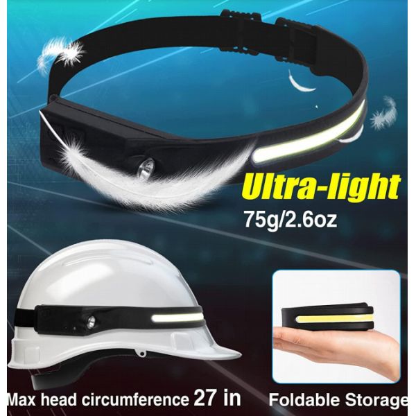 Waterproof Flexible Headlamp Work Light 12000 Lumen 230 Degree USB Rechargeable