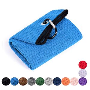 Soft Comfortable Microfiber Waffle Golf Towel Anti Bacterial Treatment