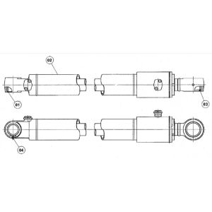 Belparts Excavator Hydraulic Cylinder E312C 312C Bucket Cylinder Assy 1709834