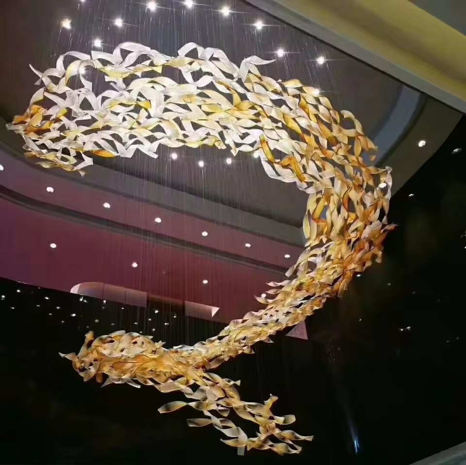 Non-standard Customized Glass Small Fish Hotel Lobby Lighting Sales Department
