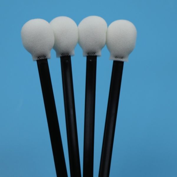 708 Lint Free Black Handle Circular Sponge Stick Cleanroom Swab Car Care