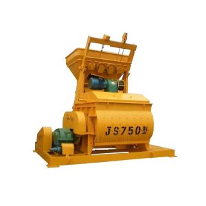 Stationary Mini Concrete Mixer Machine , Auto Skip Loader 750L Hydraulic