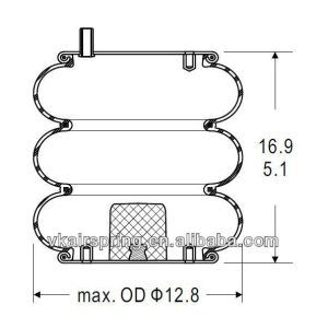 Triple Convoluted Air Spring/Air Suspension 3B12-328/FT330-29 546/W01-358-7994