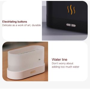 HOMEFISH ABS PP Ultrasonic Aroma Humidifier Flame Aromatherapy Machine 180ml