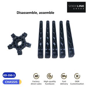 New Disassembly Passed Bifma Test Black Nylon Swivel Chair With Removable Foot