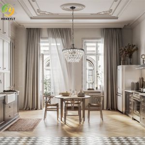 E12 Modern Luxury Clear Tiered Led Chandelier With Crystal Accents